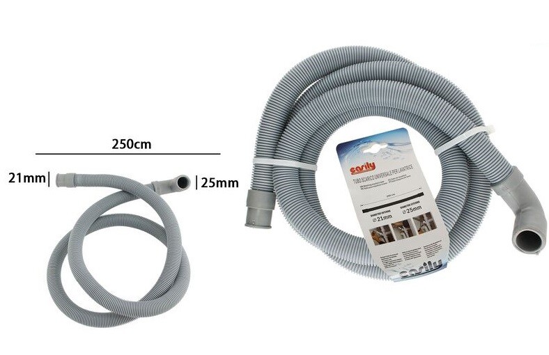 Tubo Scarico Universale Per Lavatrice Lavastoviglie 250cm dfh