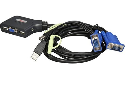 Rosewill RKV-17001 2-Port USB Cable KVM Switch with Audio