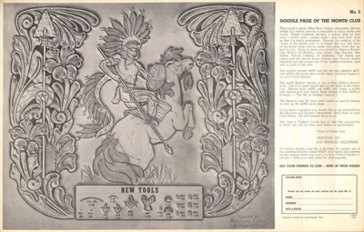 Leather Craft Doodle Pattern      DOODLE PAGE OF THE MONTH CLUB  No. 5