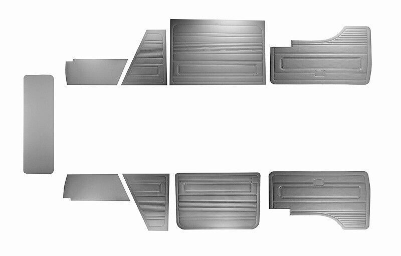 For VW T3 T25 BUS 1979-1984 DOOR PANELS 9 PCS GRAY O.P. EARLY STYLE