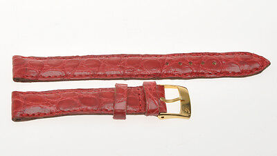 Cinturino coccodrillo nuovo, misura 14mm, red crocodile strap