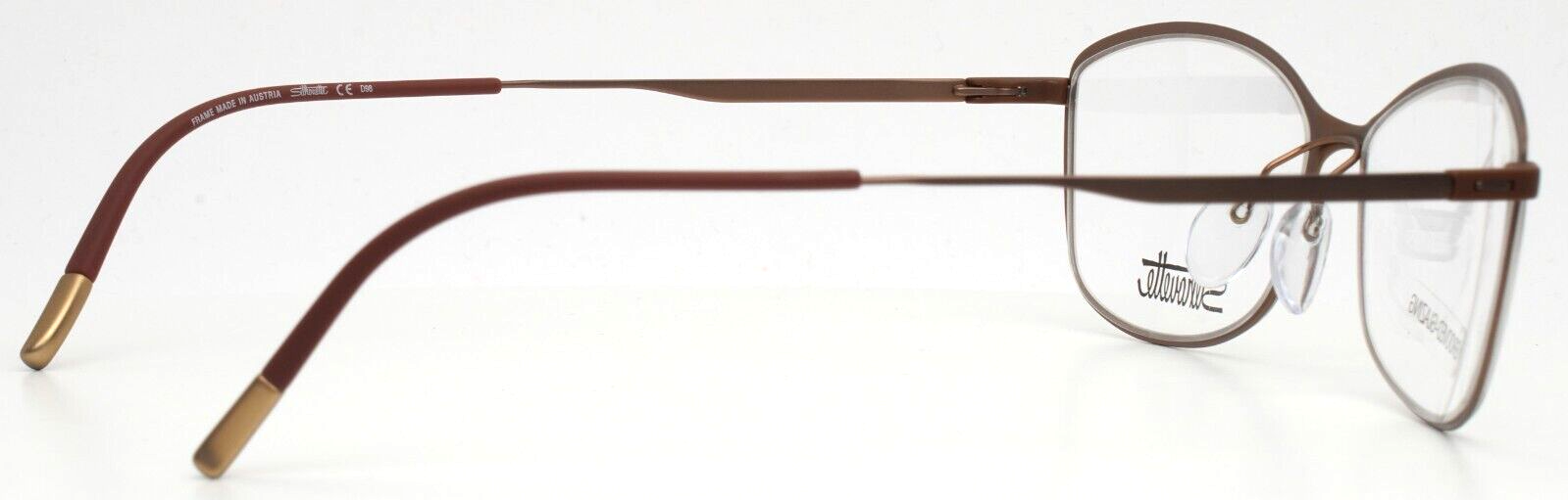 SILHOUETTE 5531 75 6040 Brown Womens Semi Cat Eye Eyeglasses 52-15-135 B:33