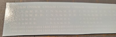 N Scale CNS&M  - North Shore Line Flat Car decal set