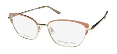NEW DANA BUCHMAN MRS. GORDON EYEWEAR CAT EYE WOMENS GOLD FULL-RIM 51-16-135