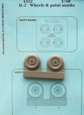 Aires Hobby 1/48 IL2 Masques Roues Peinture pour ATE D 4332