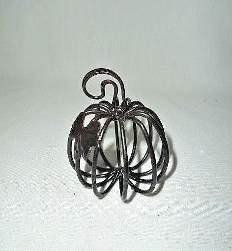 Set 8 Wire Pumpkin Photo Place Card Holders Farm House Wedding Oil Rubbed Bronze