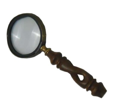 Brass Magnifying Glass Handheld Magnifier With Wooden Handle A Best Gift Item