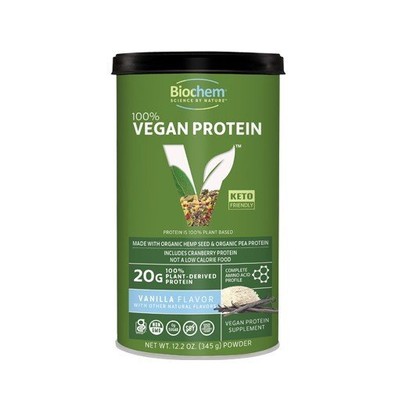 Biochem Vegan Protein Ванильный порошок 12,2 унции