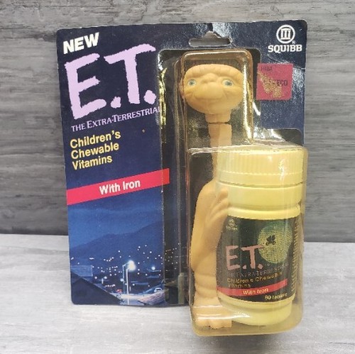 1983 vintage E.T. et UNUSED TOY FIGURE w SQUIBB CHILDREN