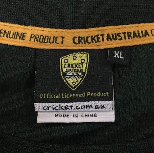 Mens XL Cricket Australia Green Jersey Training Shirt JG Sports Aussie