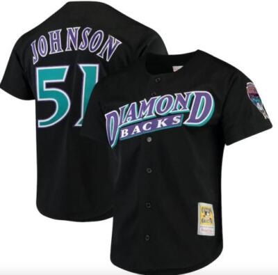 Men s Randy Johnson Black Cooperstown Collection Batting Practice