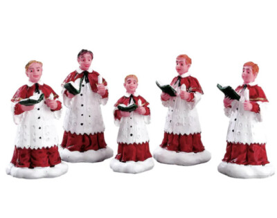 Lemax The Choir Singers-Set Of 5 -Holiday Village Carnival Train Accent