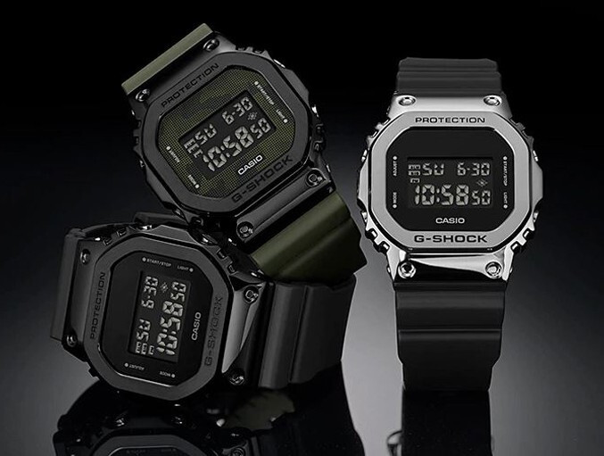 Pre-owned Casio G-shock Gm-5600-1dr 200m Wr Wrist Digital Unisex Watch Bluetooth G-lide