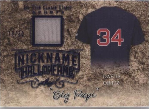 2019 Leaf In The Game Used Sports - David Ortiz #NHF-02