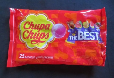 (2) Bag Of Chupa Chups The Best Of Flavors 10.5 Oz 25 Lollipops Pops *BB 07/2025