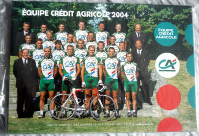 Cyclisme - Cartes Equipe CREDIT AGRICOLE année 2004 COMPLET