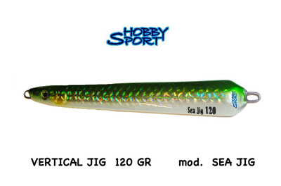 VERTICAL JIG  SEA JIG 120 GR COL VERDE PESCA MARE BARCA PESCA RICCIOLA CONF. 2PZ