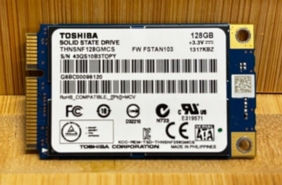 Toshiba Solid State Drive SSD 128GB MSATA Mini PCI-E THNSNF128GMCS