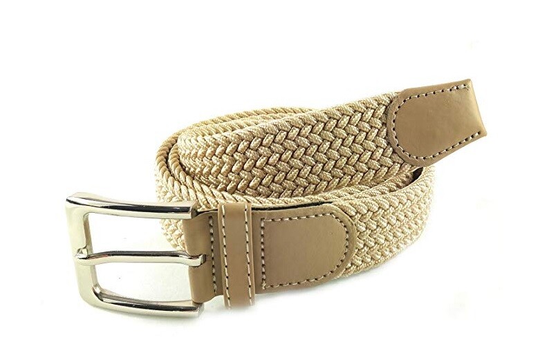 Cinta Cintura Donna Uomo LeoCo Intrecciata Beige Glamour Fashion Alla Moda hac