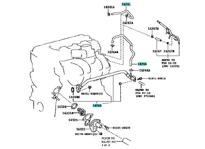 *NEW* Coolant Water Bypass Pipe For Toyota 0512 4Runner 1012 2