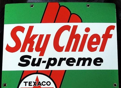 EXCELLENT SINGLE ORIGINAL 1960 TEXACO SU-PREME PETROX Gas PUMP Sign  12 X 18  NR