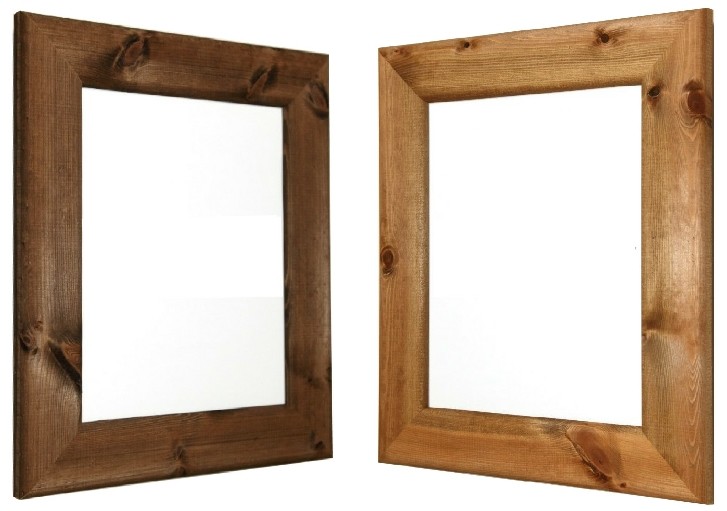 Large Wooden Picture Frames in Antique pine in dark and lite. Made In