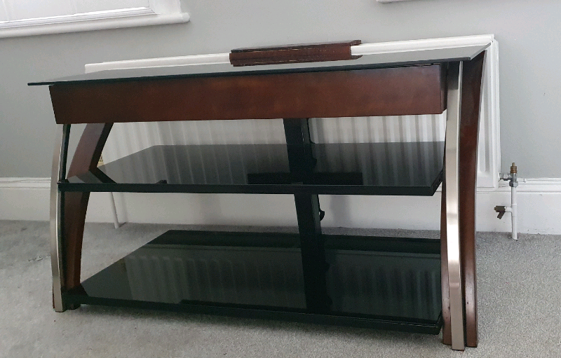 COSTCO WOOD AND GLASS TV STAND in Radlett, Hertfordshire Gumtree