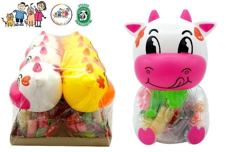 Set 6 Pezzi Plastilina Mucca Colori Con Accessori Formine Morbida Bambini hmj