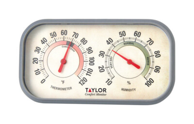 Taylor  Comfort Monitor  Indoor  Thermometer and Humidity Reader  6 in.