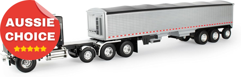 Peterbilt Model 367 Semi Truck 1:16 Scale with Grain Trailer Die-Cast Toy 3+
