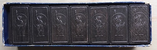 Vintage Box of USA 'Statue of Liberty'  Dominoes - The Embossing Company