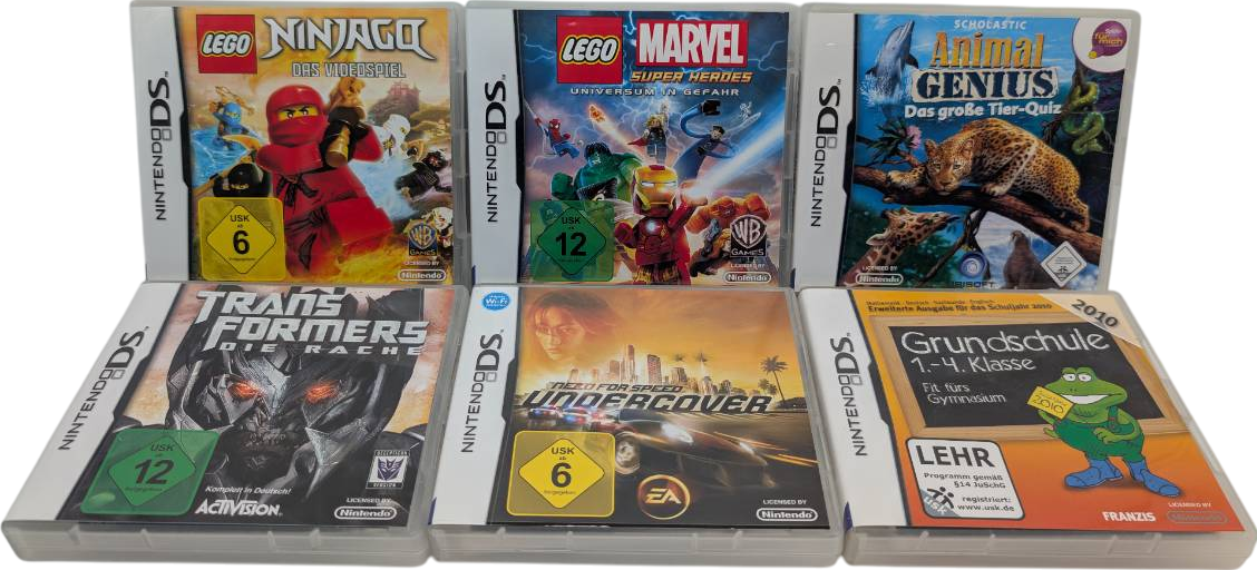 6x Nintendo DS Spiele Bundle OVP Anleitung Gut | LEGO, NFS, Transformers uvm.