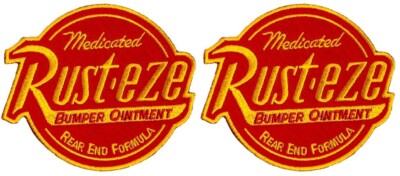 Medicated Rust-eze Bumber ointment Patch-2PC  iron on or sew on  3.5''x3''
