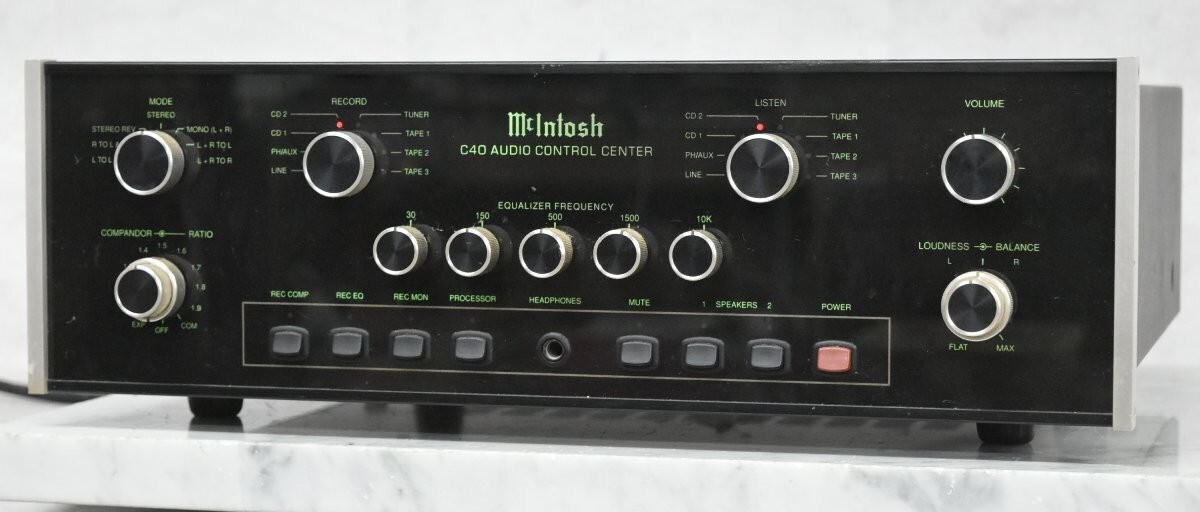 アンプ Macintosh C40 audio control center McIntosh C40 Audio Control Center Preamplifier AC100V