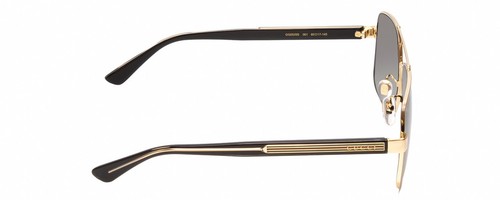 Pre-owned Gucci Gg0529s Unisex Pilot Designer Sunglasses In Gold Black Crystal/grey 60mm In Gray