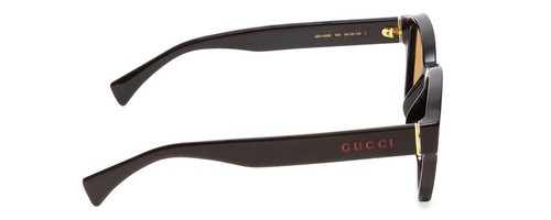 Pre-owned Gucci Gg1140sk-003 Unisex Classic Designer Sunglasses In Black & Gold/brown 54mm In Multicolor