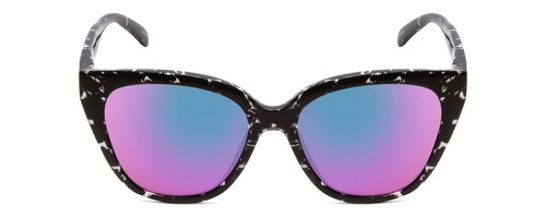 Pre-owned Smith Era Women Cateye Sunglasses Black Tortoise/cp Polarized Purple Mirror 55mm In Multicolor
