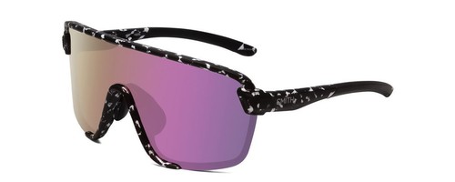 Pre-owned Smith Bobcat .5-rimless Sunglasses Black Marble Tortoise/cp Violet Mirror+clear