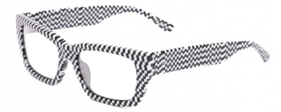 SITO SHADES OUTER LIMITS Designer Reading Glasses Optic Black White Checker Prin