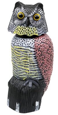  Owl Decoy to Scare Birds Away Scarecrow Fake Owl with Rotating Head 