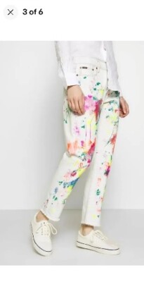 Girls Ralph Lauren Aster Slim Splatter Jeans Size 6x