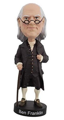  Benjamin Franklin American Founding Father Collectible Bobblehead Statue 