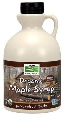 Кленовый сироп Now Foods, органический сорт А, жидкость темного цвета, 32 унции