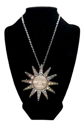 Kirks Folly Stella Luna Goddess Seaview Pin/Pendant Necklace - Crystal Ice/Slvr