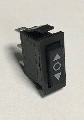 Self centering  Black Rocker Switch 3/4'' x 1/2''  Up, Down return to center