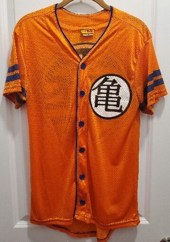 ドラゴンボールZ ベースボールシャツ(XL) Vintage Dragon Ball Z Orange Baseball Jersey Japanese Anime