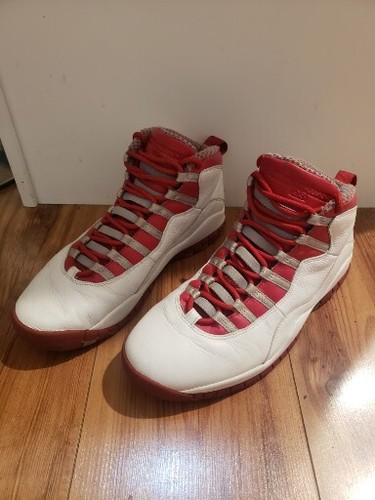 Size 11 Air Jordan 10 Retro 2005 Red Steel Shoes 310805 161