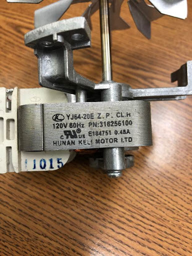 12547 Range convection fan motor 316256100 318398302