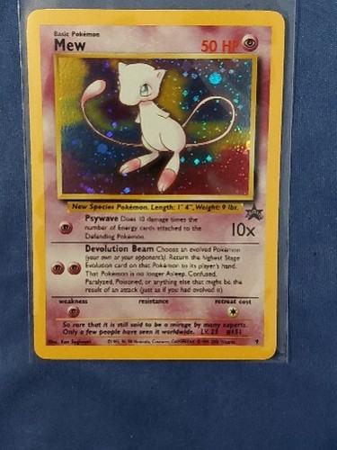 Mew holo rare 9 Black Star Promo Base Set Pokemon Card Mew holo rare 9 Black Star Promo Base Set Pokemon Card