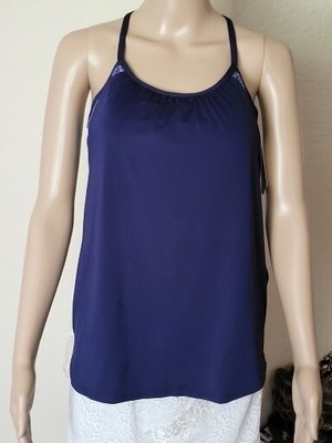 TYR  Women's Navy Mantra Shea 2 in 1 Tankini Top Size L 10-12